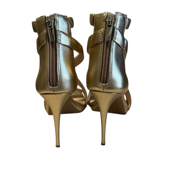 Vince Camuto Gold Strappy Heels Size 7 1/2 - Picture 3 of 5